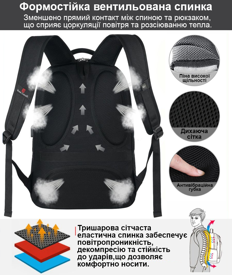 Система носіння рюкзака Bruno Cavalli 18504