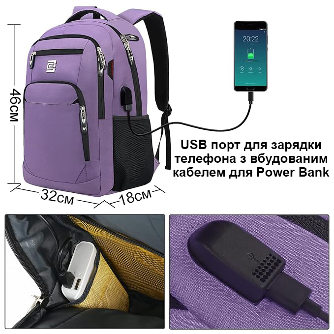 USB-порт в рюкзаку Bruno Cavalli BC8689