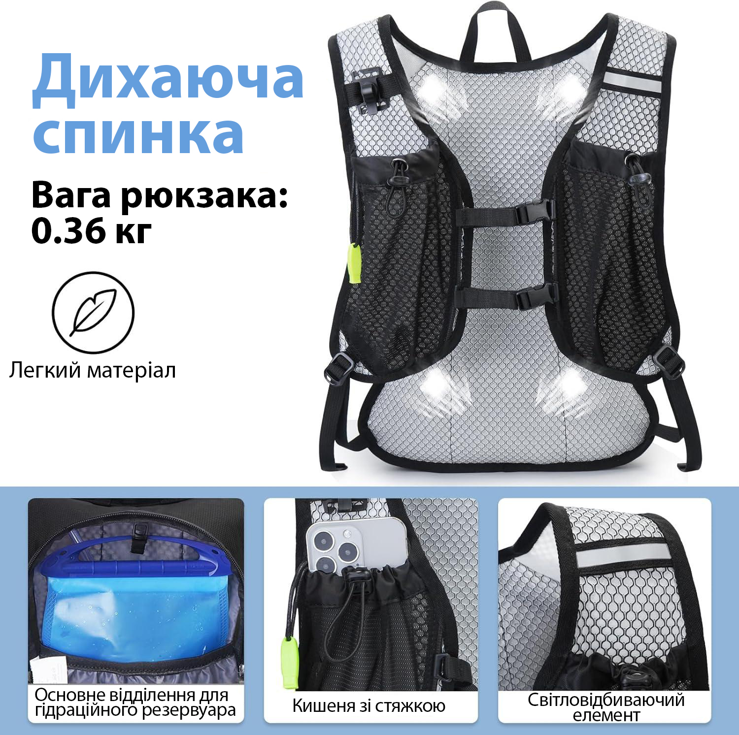 Ергономічний дизайн рюкзака NEVO RHINO для комфортного носіння