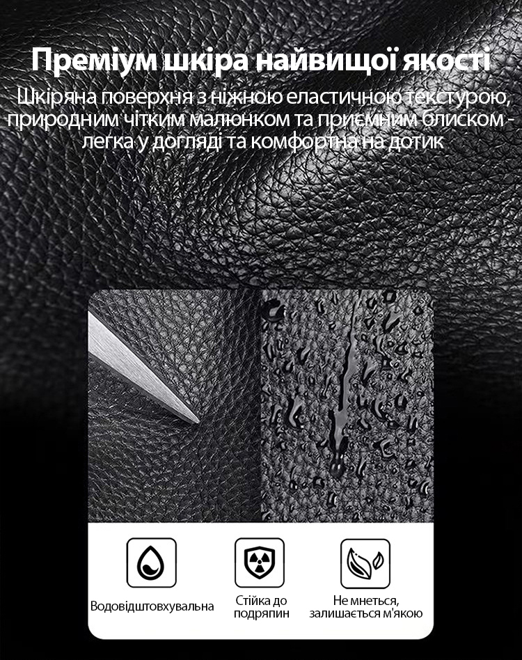 Якісна шкіра рюкзака PARSONKER D709 крупним планом