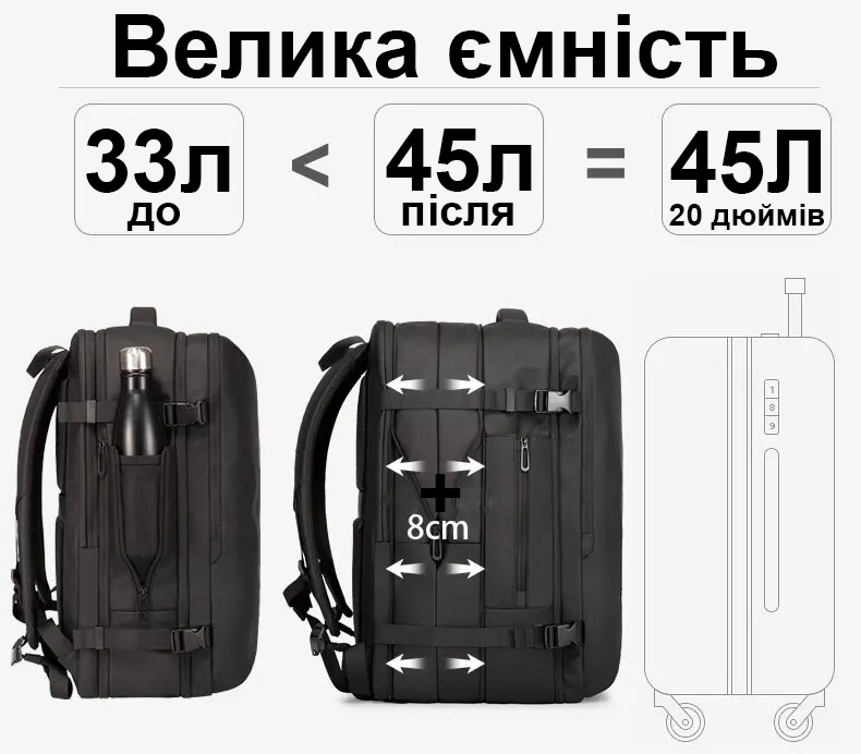 Система розширення рюкзака Bange BG1909D