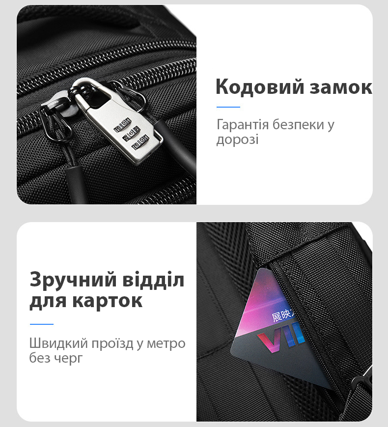 Кодовий замок рюкзака Bange BG22039