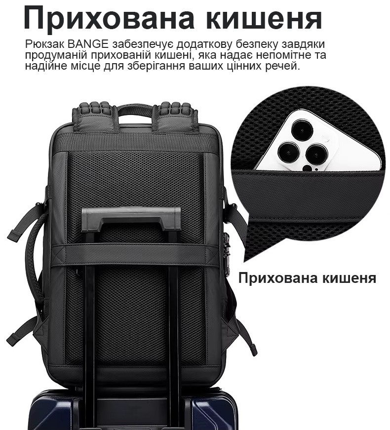 Відділення для ноутбука в рюкзаку Bange 3028
