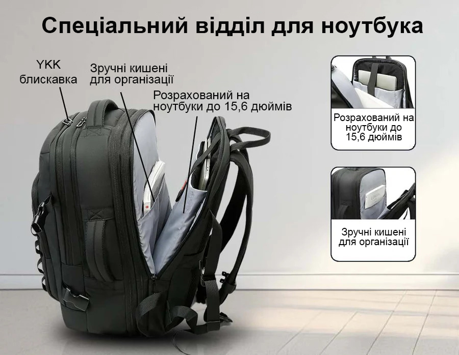Відділення для ноутбука рюкзака BANGE 3055